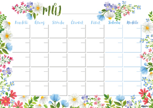 Měsíční plánovač A4 Luční