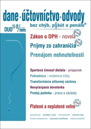 DUO 11-12/2025 – Dane, účtovníctvo, odvody bez chýb, pokút a penále