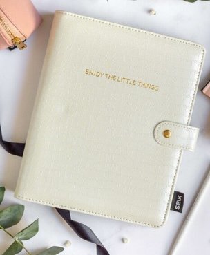 Krúžkový obal A5 - biely