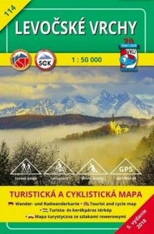 Mapa 114 Levočské vrchy 1:50 000 turistická