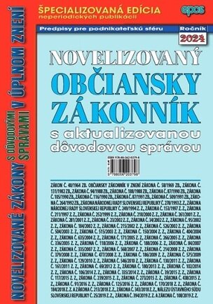 Novelizovaný Občiansky zákonník s aktualizovanou dôvodovou správou v úplnom znení