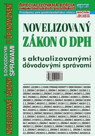 Novelizovaný zákon o DPH s aktualizovanými dôvodovými správami v úplnom znení (NZ 3/2025)