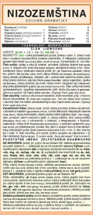 Nizozemština - souhrn gramatiky