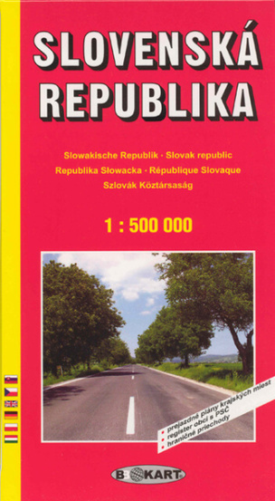 Mapa Slovensko 1:500 000
