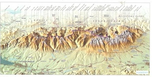 Pohľadnica Vysoké Tatry pohľad z juhu