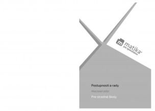 Matika pre spolužiakov: Postupnosti a rady (pracovný zošit)