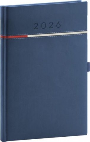 NOTIQUE Týždenný diár Tomy 2026, modro-červený, 15 x 21 cm