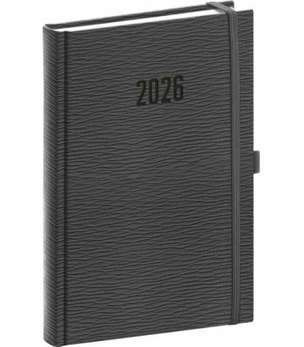 NOTIQUE Denný diár Rivoli 2026, sivý, 15 x 21 cm