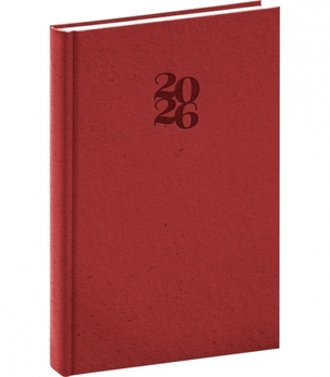 NOTIQUE Denný diár Essenza 2026, čerešňa, 15 x 21 cm