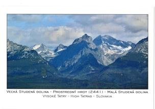 Pohľadnica Vysoké Tatry Prostredný hrot