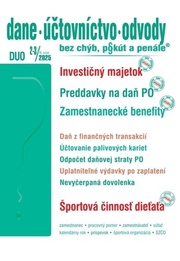 DUO 2-3/2025 – Dane, účtovníctvo, odvody bez chýb, pokút a penále