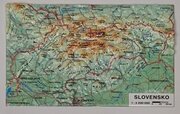 Pohľadnica Slovensko 1:3 200 000 reliéfna