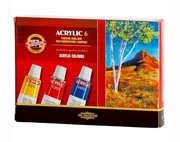 Farby akrylové KOH-I-NOOR 16 ml, sada 6 ks