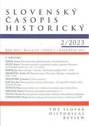 Slovenský časopis historicKý  2 / 2023