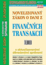 Novelizovaný zákon o dani z finančných transakcií