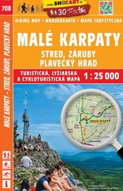 Mapa Malé Karpaty - Stred, Záruby, Plavecký hrad, 1:25.000