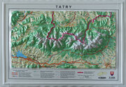 Mapa Vysoké Tatry reliéfna  1:200 000  A3 letná
