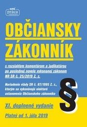Občiansky zákonník – XI. novelizované vydanie platný od 1. júla 2019