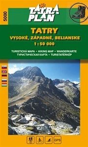 Mapa Tatry Vysoké Západné Belianske 1:50 000