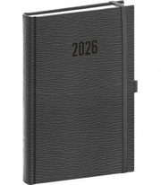 NOTIQUE Denný diár Rivoli 2026, sivý, 15 x 21 cm